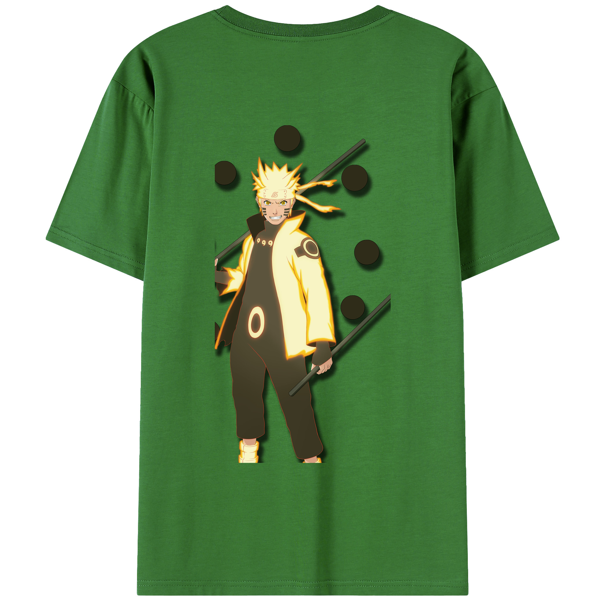（画像用） NARUTO -ナルト- うずまき ナルト Uzumaki Naruto レディース半袖Tシャツ(バックプリント)